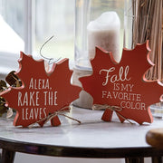 Fall Is My Favorite Color Wooden Leaf Sitter