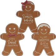 Christmas Words Gingerbread Sitters (Set of 3)