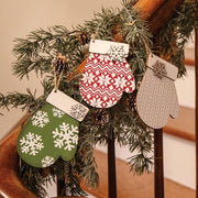 Snowflake Mitten Ornament with Jute Hanger  (3 Count Assortment)