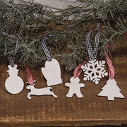 White Glitter Winter Wonder Ornaments (Set of 6)