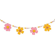 Beaded Spring Flowers Wooden Garland