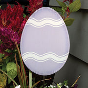 Glittered Lavender Easter Egg Planter Stake Topper