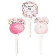 Hello Easter Wooden Plant Pokes (Set of 3)