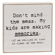 Strong Woman Strong Kids Mini Square Block  (3 Count Assortment)