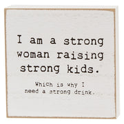 Strong Woman Strong Kids Mini Square Block  (3 Count Assortment)