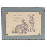 Spring Bunny Fabric Print Block  (3 Count Assortment)