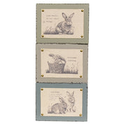 Spring Bunny Fabric Print Block  (3 Count Assortment)