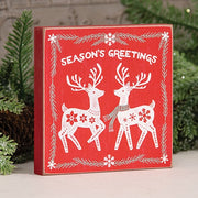Season's Greetings Sweater Reindeer Block