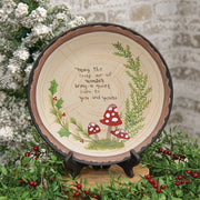 Crisp Air of Winter Woodland Mushroom Plate