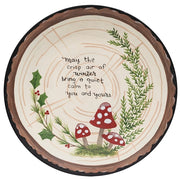 Crisp Air of Winter Woodland Mushroom Plate