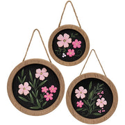 Blessed Blooms Round Hanging Plaques (Set of 3)