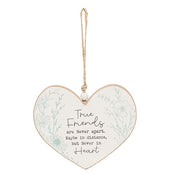 Wildflower Friendship Wooden Heart Ornament  (3 Count Assortment)