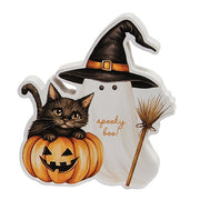 Spooky Boo Wooden Cat Sitter  (3 Count Assortment)
