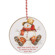 Always With You Snowman & Cardinal Round Ornament  (3 Count Assortment)