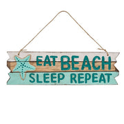 Gone Coastal Distressed Wooden Sign  (4 Count Assortment)