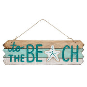 Gone Coastal Distressed Wooden Sign  (4 Count Assortment)