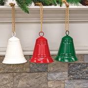 Painted Metal Christmas Bell Ornament - Medium  (3 Count Assortment)