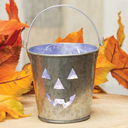 Galvanized Jack O Lantern Luminary Bucket