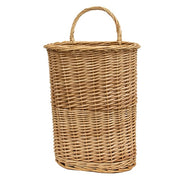 Natural Woven Willow Wall Basket with Handle - 19.5"H