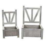 Garden Chair Planter Boxes (Set of 2)