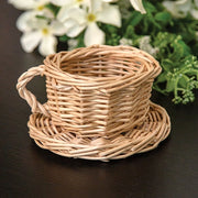 Natural Willow Coffee Cup & Saucer Basket - 4.5" x 2.5"