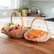 Natural Willow Flower Gathering Baskets (Set of 2)