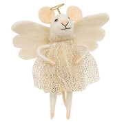 Angel Mouse Felted Ornament
