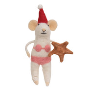 Christmas Bikini Mouse Felted Ornament