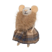 Ski Chalet Mouse Felted Ornament