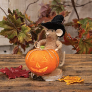 Halloween Mouse Felted Ornament with LED Light