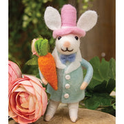 Dapper Bunny Felted Ornament