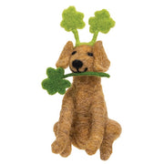 Lucky Dog Felted Ornament