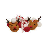 Felted Reindeer & Candy Cane Bowl Filler