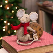 Cookies for Santa Christmas Mouse Felted Ornament