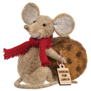 Cookies for Santa Christmas Mouse Felted Ornament