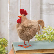 Brown Rooster Felted Ornament