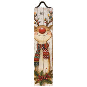 Red Nosed Reindeer Porch Sign - 5-1/2 In x 23 In H