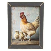 Mama Chicken & Babies Framed Print - 12" x 16"