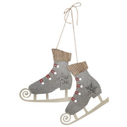 Galvanized Skate Ornament