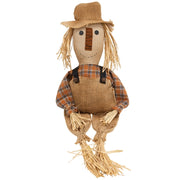 Burlap & Orange Plaid Stuffed Scarecrow