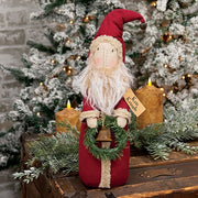 Stuffed Standing Primitive Kris With Wreath - 16"H