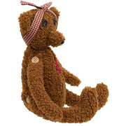 Stuffed Heart Patch Teddy Bear With Gingham Bow