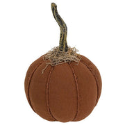 Stuffed Mossy Top Round Orange Pumpkin - 6" Dia.