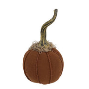 Stuffed Mossy Top Round Orange Pumpkin - 4" Dia.