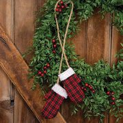 Red & Green Mitten Garland With Jingle Bell
