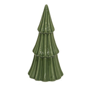 Green Ceramic Christmas Tree Sitter - 6.75"H