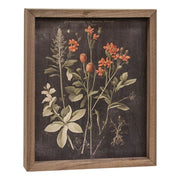 Vintage Orange Floral Framed Print - 8"x10"