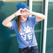Paw Print Love T-Shirt - XXL