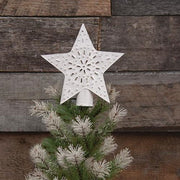 Whitewashed Star Tree Topper - 5"