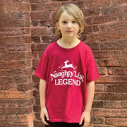 Naughty List Legend Youth T-Shirt - Cardinal Red - Small